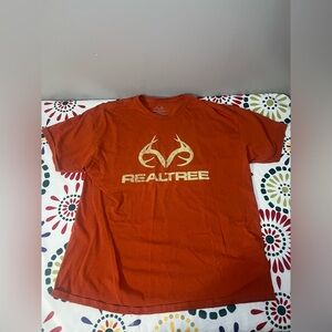 Realtree Men's Short Sleeve Graphic T-Shirt Orange Size XL